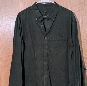 Express Men's Corduroy Button Down Shirt